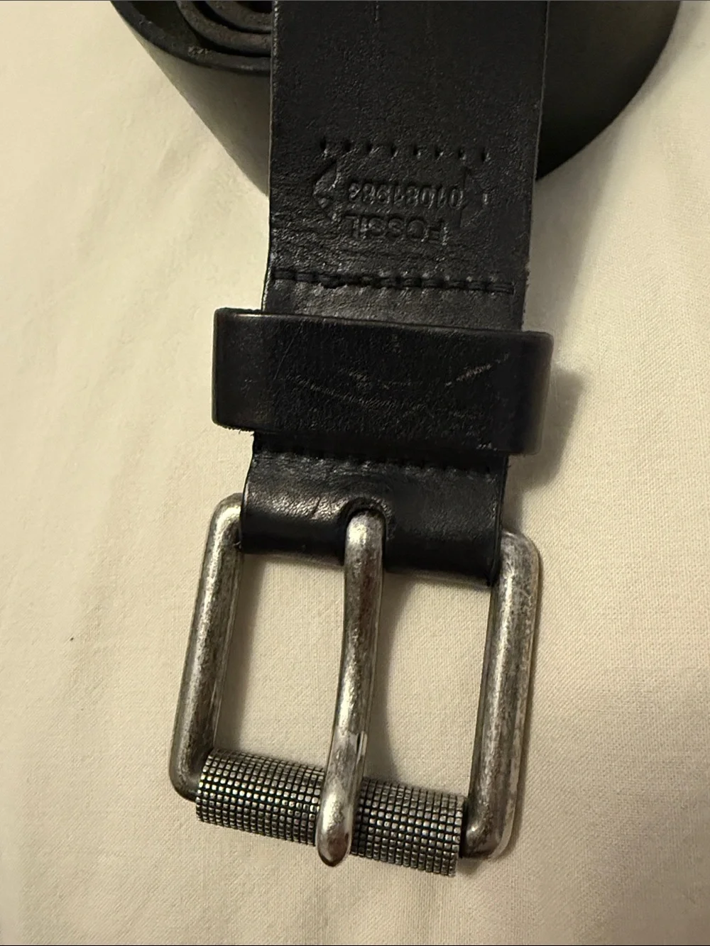 Fossil Belt, Black, Genuine Leather, size 32